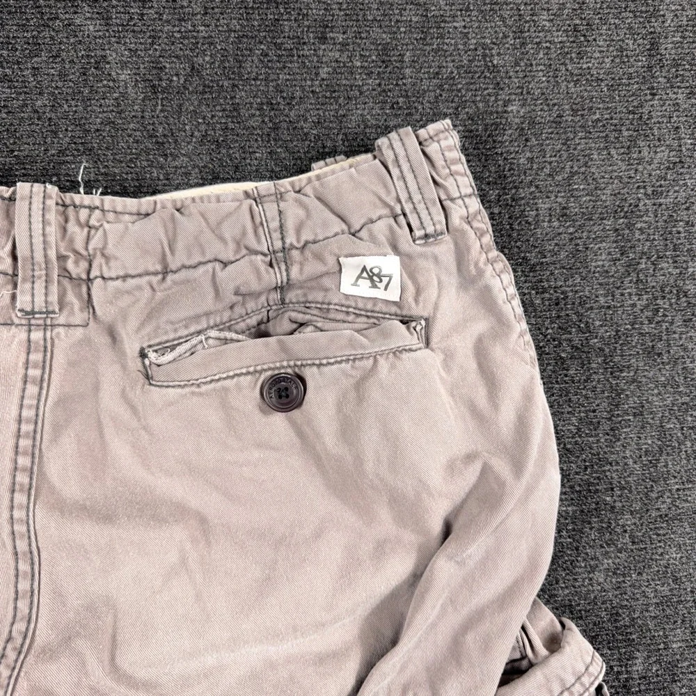 Aeropostale Authentic Cargo Shorts Cotton‎ Twill Utility Pockets 32 Khaki Tan
